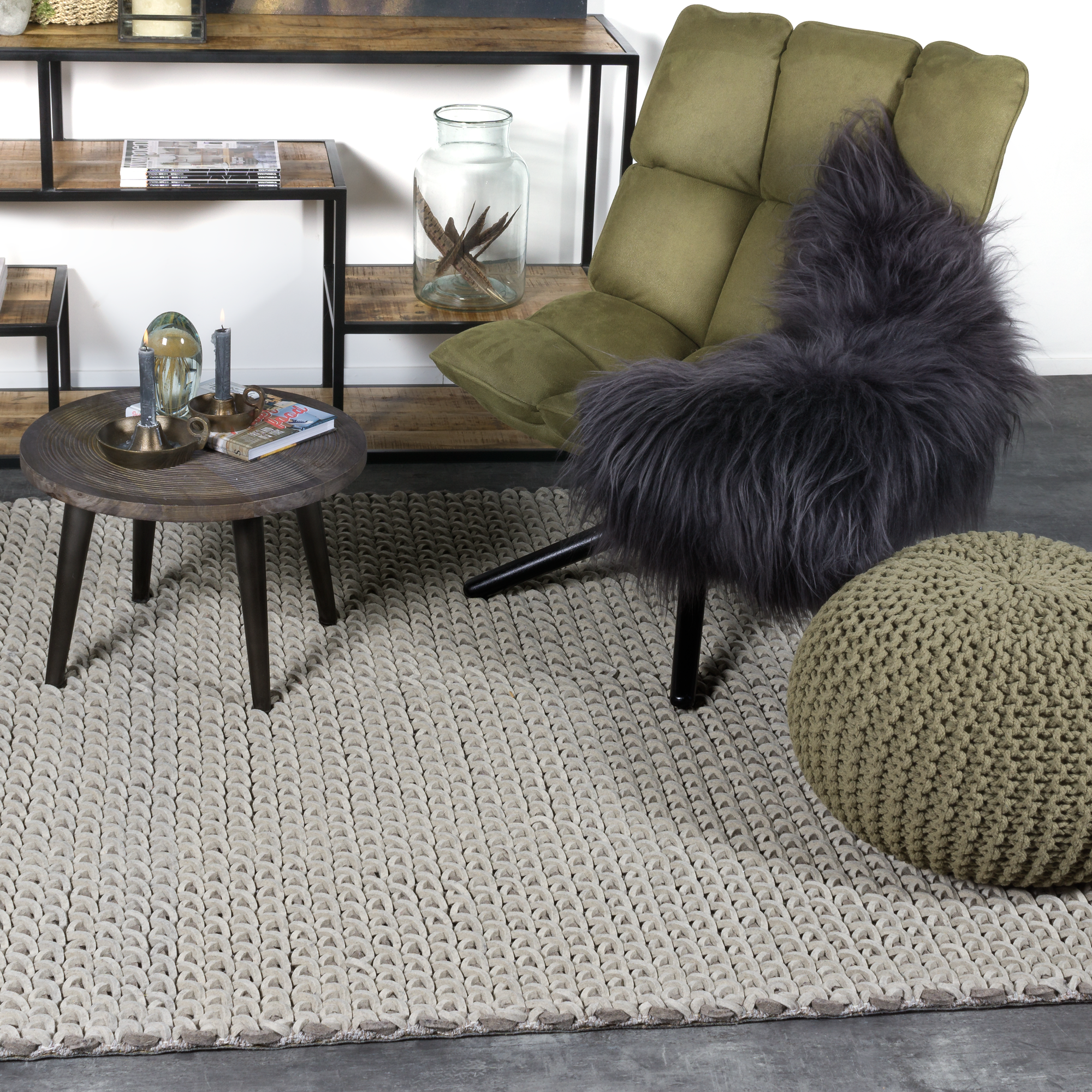 Karpet Cable Silver Dark Grey 200 x 280 cm