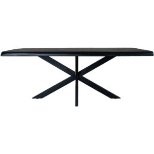 Eettafel Arvu 220 cm - Zwart Mangohout Spinpoot