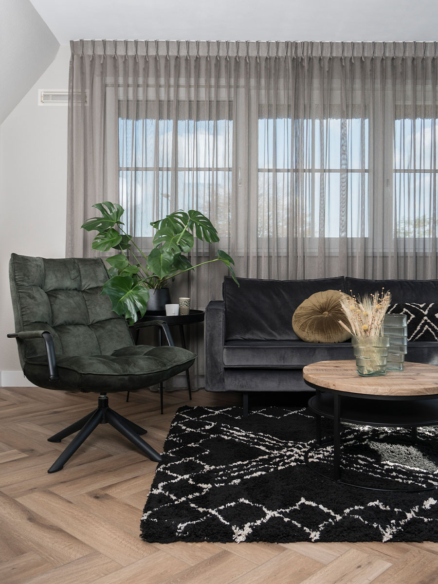 Salontafel Sarno Zwart 60 x 60 cm