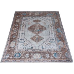 Vloerkleed Karaca Blue/Brown 06 - 200 x 290 cm