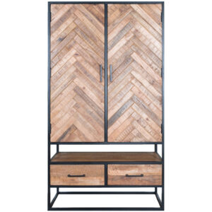 Kast Radu Visgraat - Bruin Mangohout - 180 x 100 cm