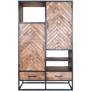Kast Roan Visgraat - Bruin Mangohout - 180 x 110 cm
