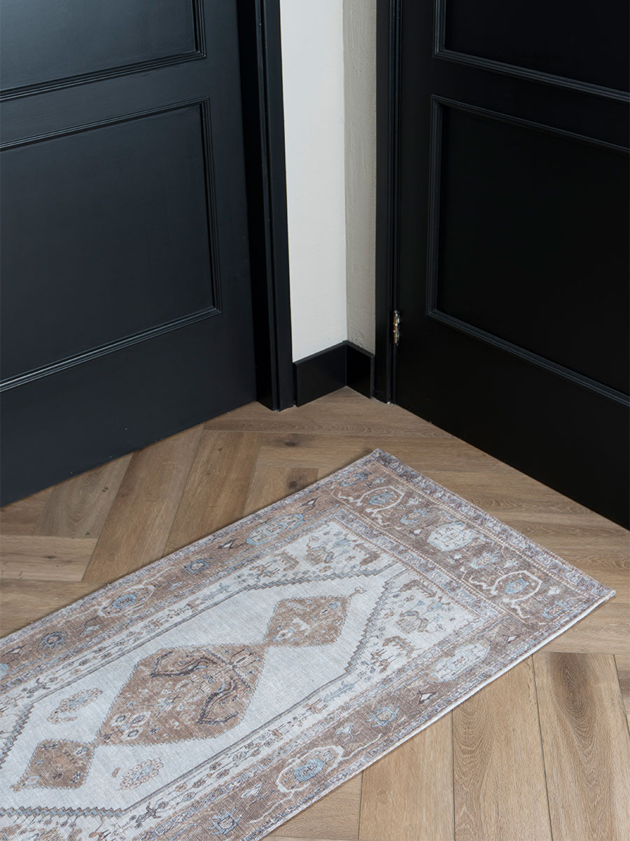 Vloerkleed Karaca Brown 08 - 70 x 140 cm