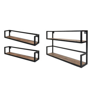 Home67 Set Wandplanken Vintage - 2x 81 cm + 1x Duo - Mangohout