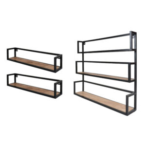 Home67 Set Wandplanken Vintage - 2x 81 cm + 1x Trio - Mangohout