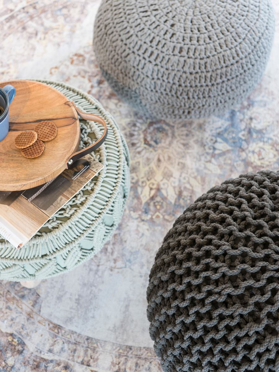 Vloerkleed Viola Taupe - Rond ø160 cm