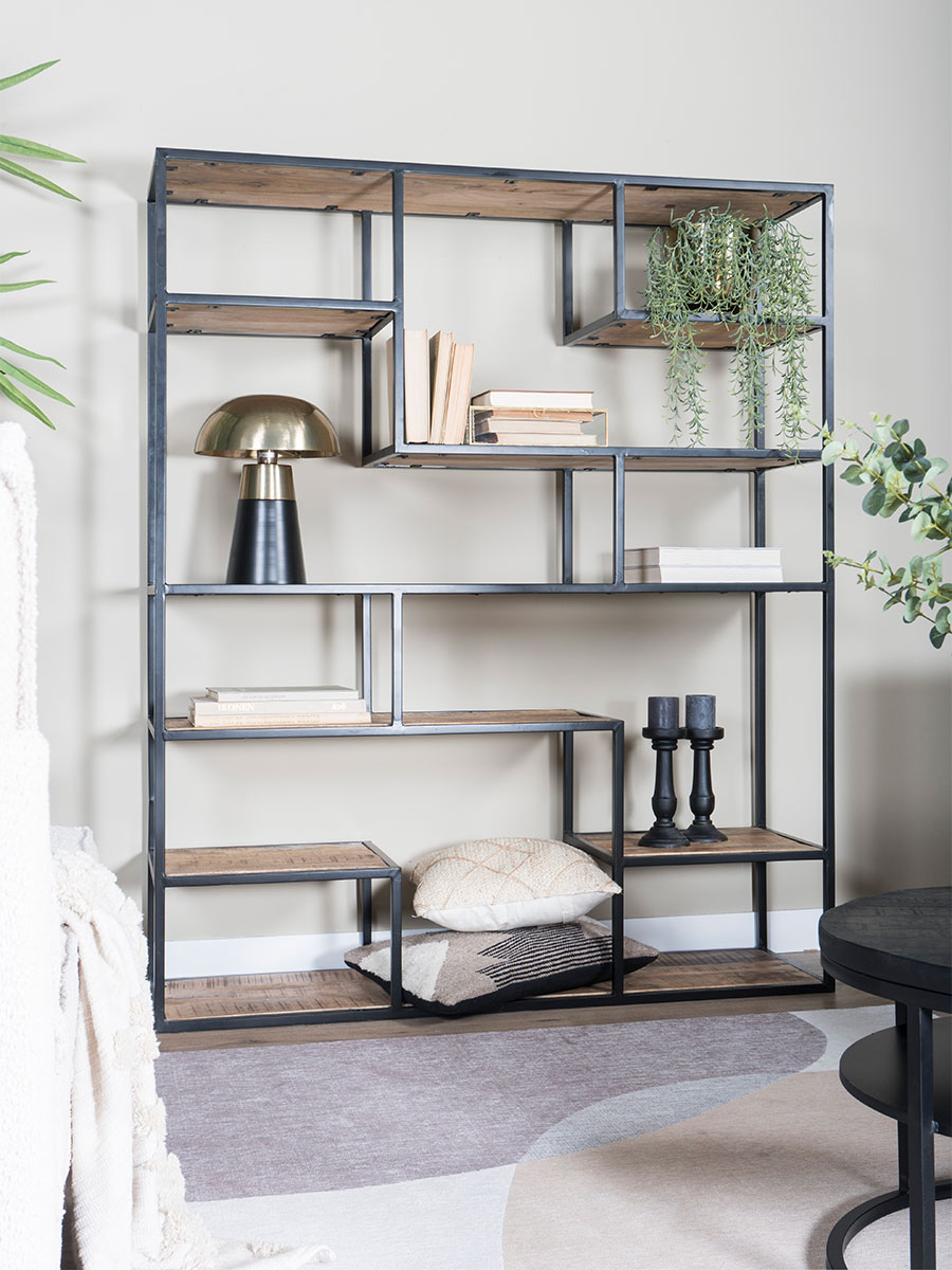 Vakkenkast Huub Hout 210 x 145 cm - Roomdivider