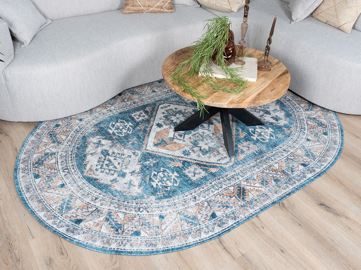 Vloerkleed Laria Blue 4 - Ovaal 200 x 290 cm