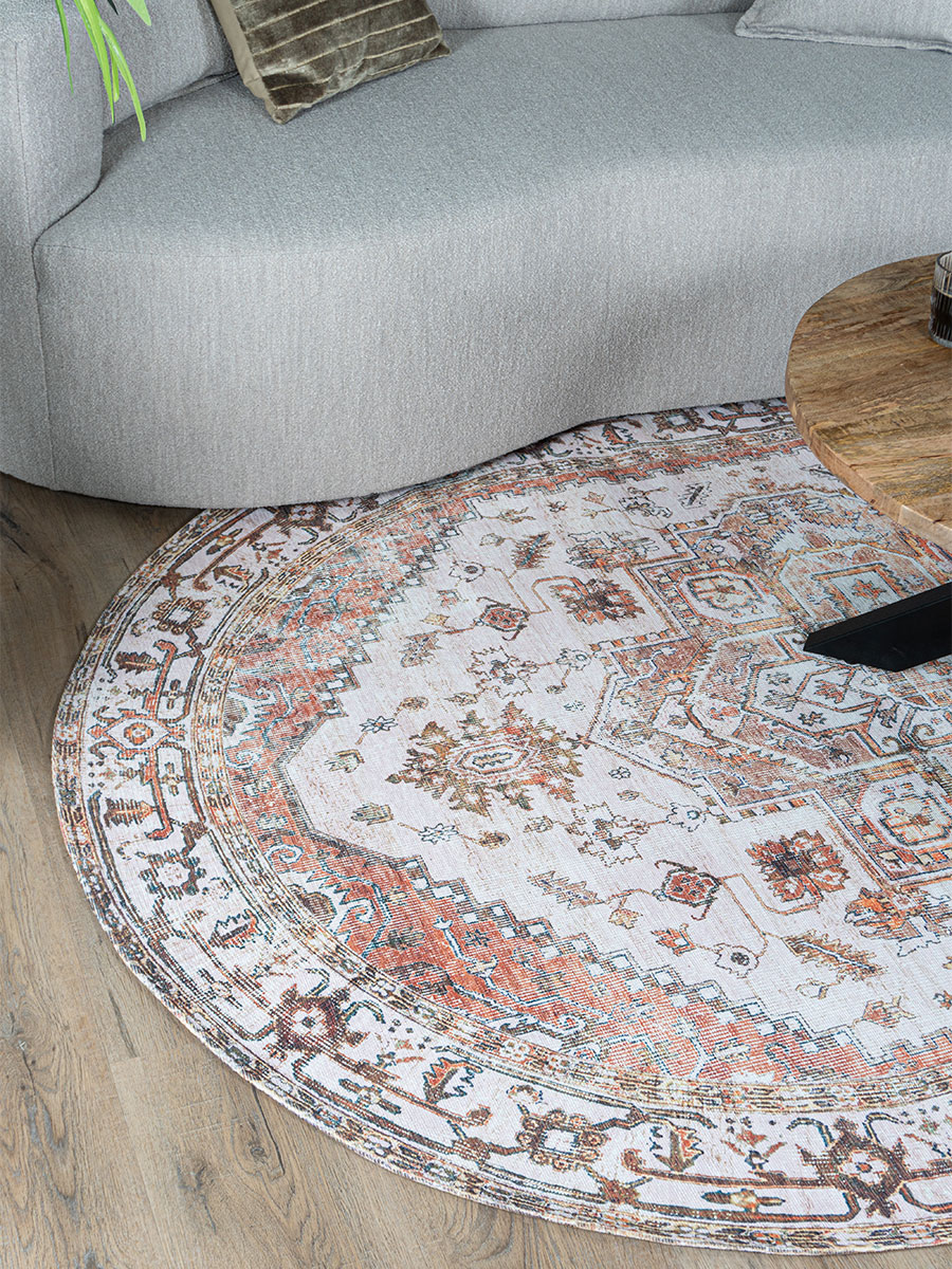 Vloerkleed Nora Bruin - Ovaal 200 x 290 cm