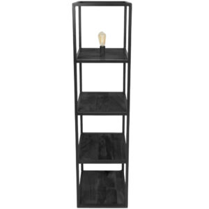 Vloerlamp Vintage Zwart Mangohout 160 cm