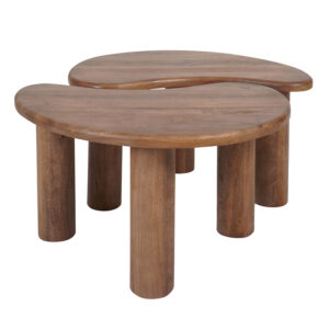 Salontafel Lina - Mangohout - Set van 2