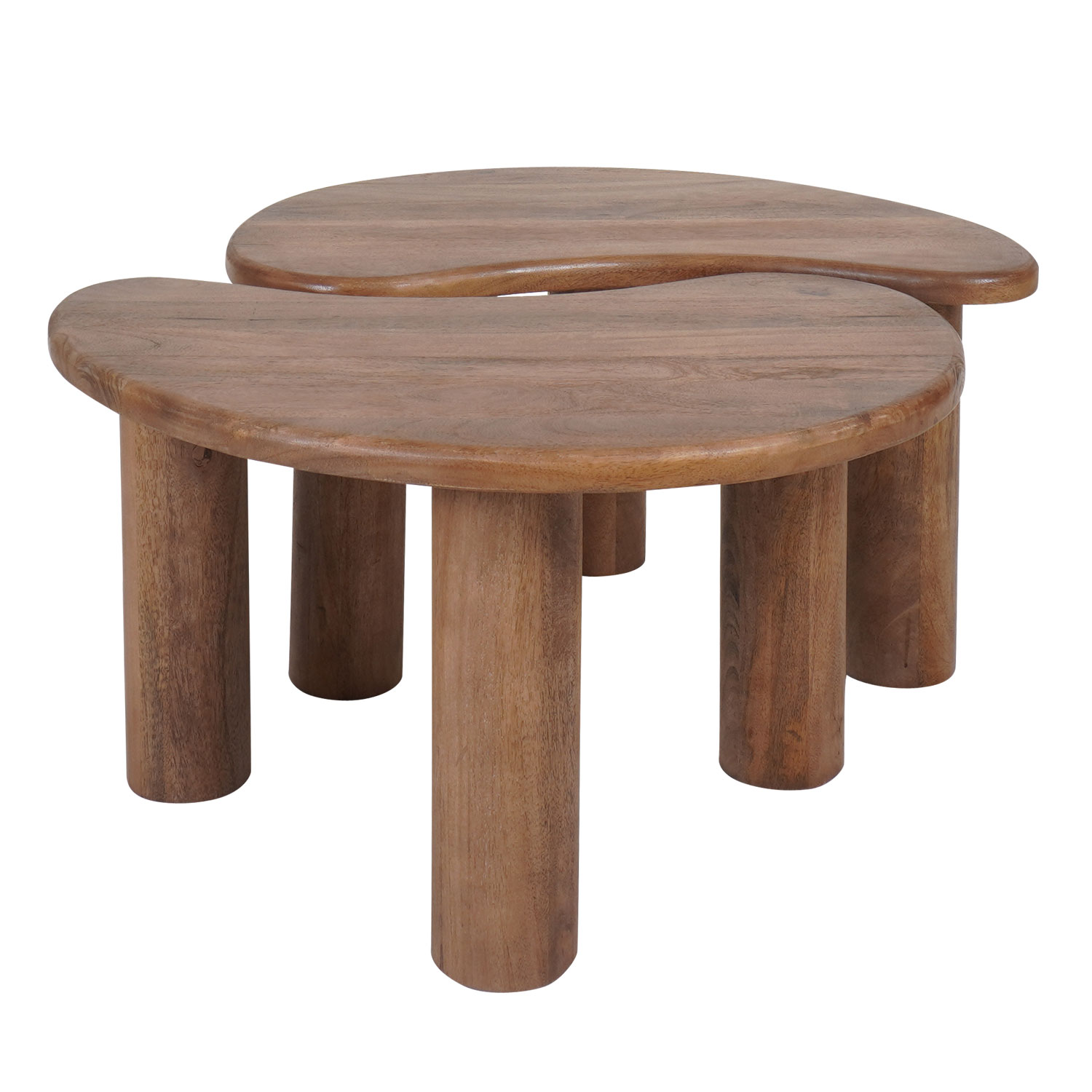 Salontafel Lina - Mangohout - Set van 2