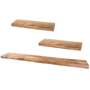 Wandplank Pure Mangohout - Set van 3 Groot