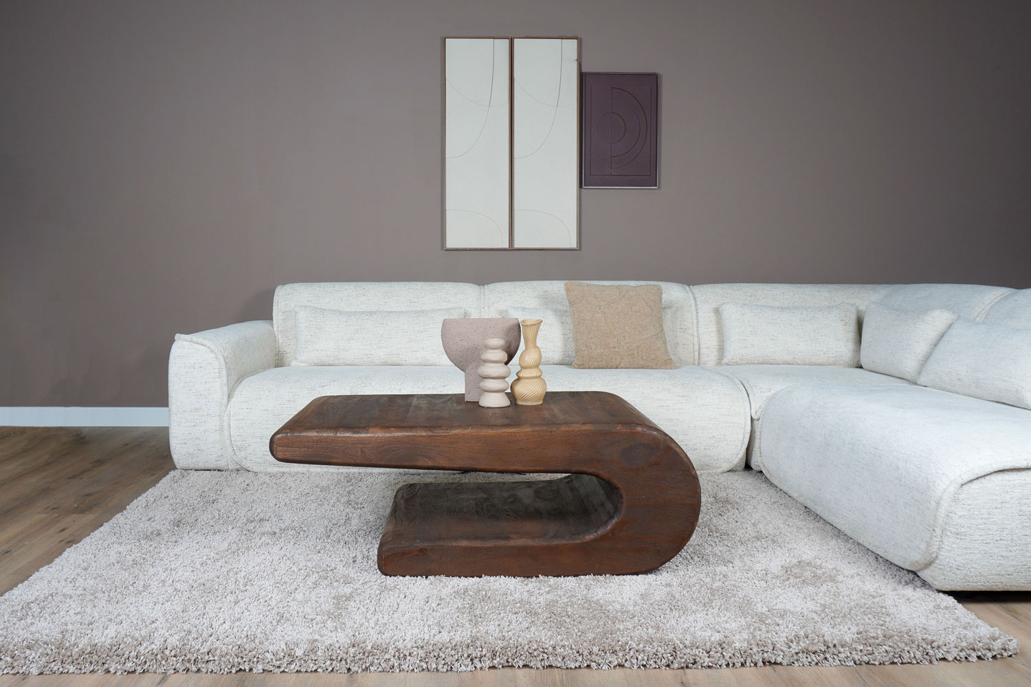 Salontafel Maan - Espresso Mangohout - 110 x 60 cm - Afbeelding 7