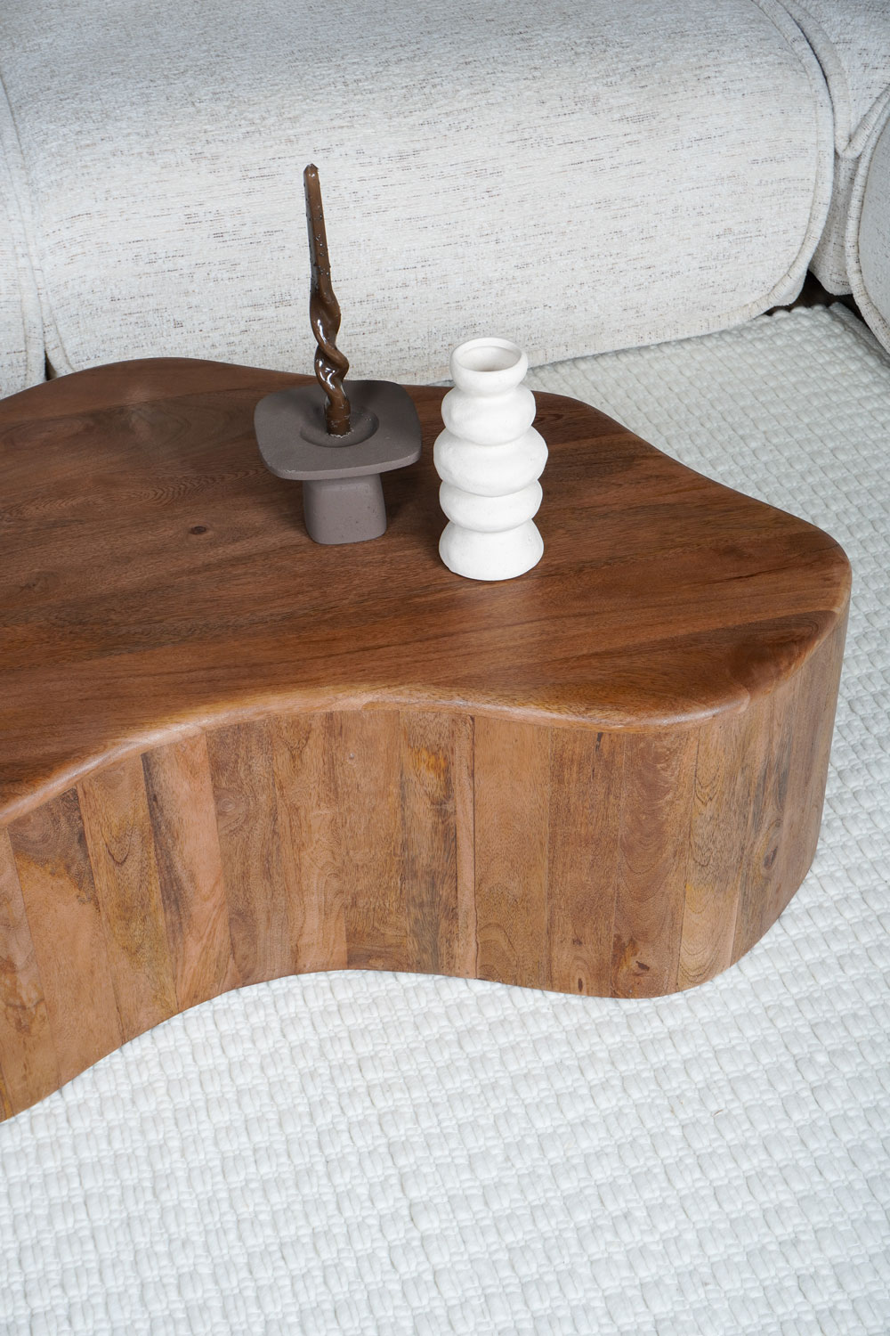 Salontafel Zina 107 x 80 cm - Mangohout - Afbeelding 8