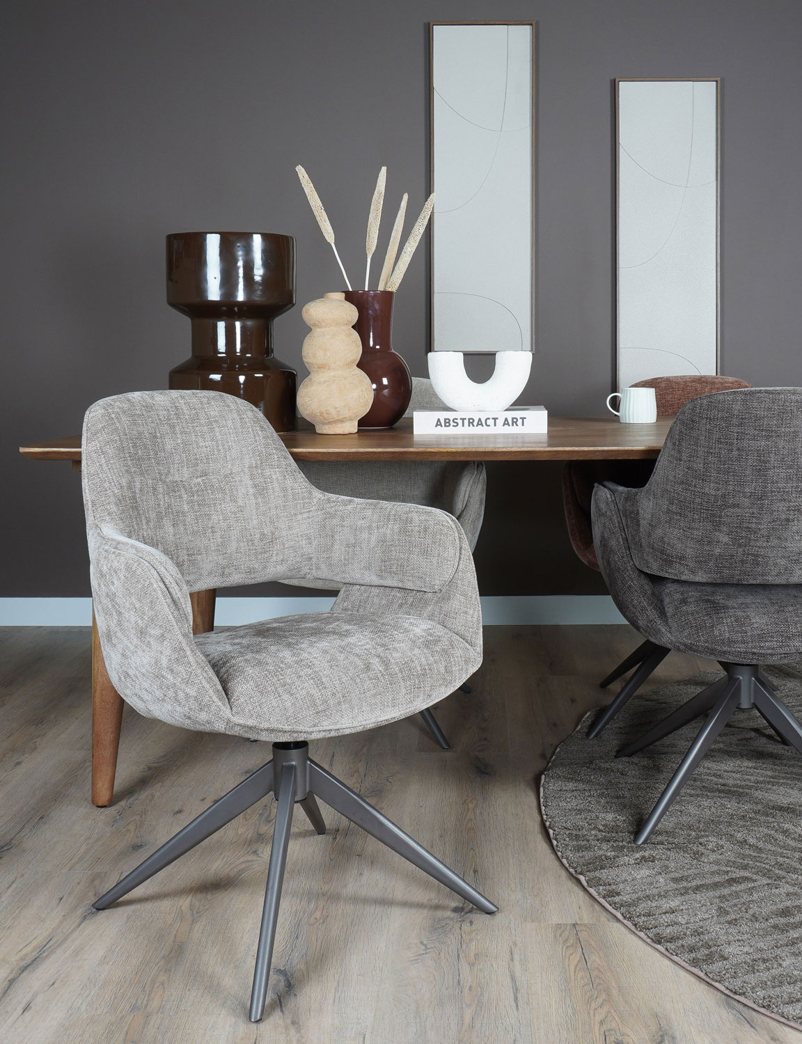 Eetkamerstoel Jill - Taupe 170 - Afbeelding 7