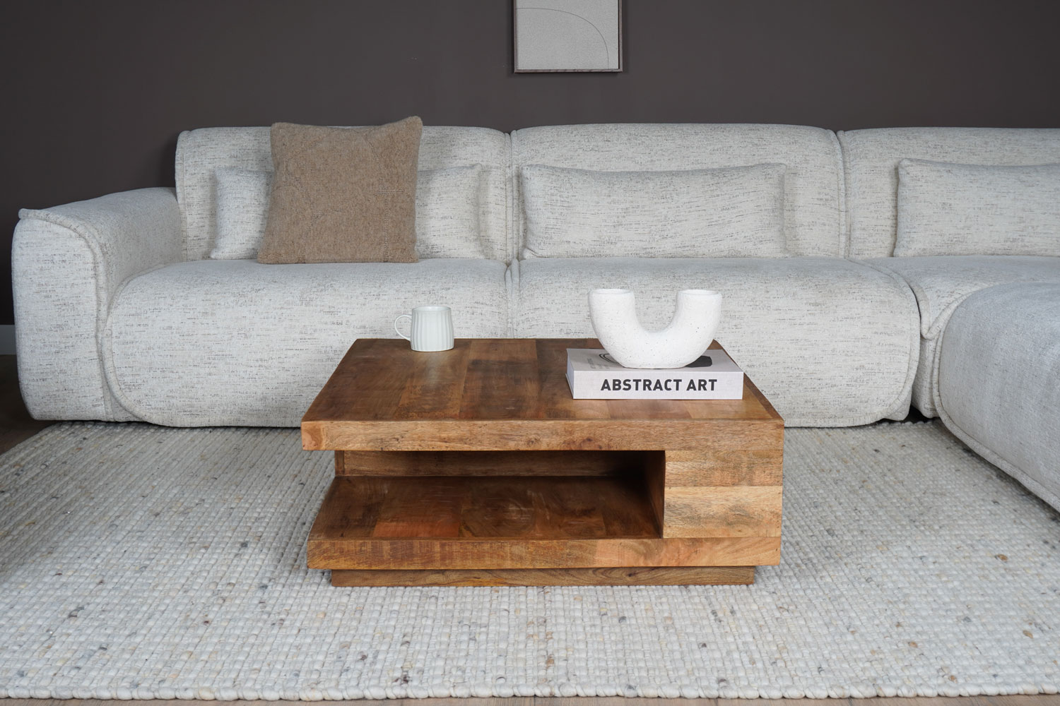 Salontafel Bram - Mangohout - 80 x 80 cm