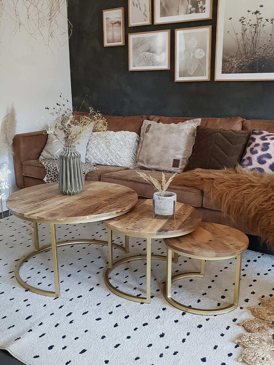 Salontafel Bart Goud - Set van 3