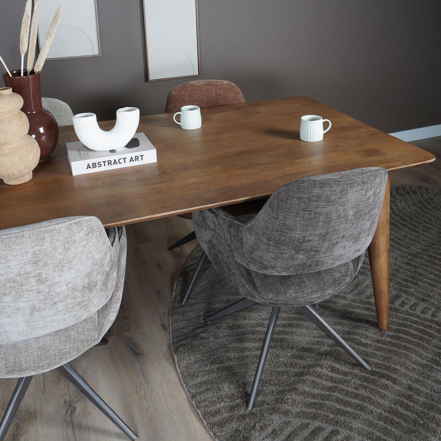 Vloerkleed Ella Brown Rond ø280 cm